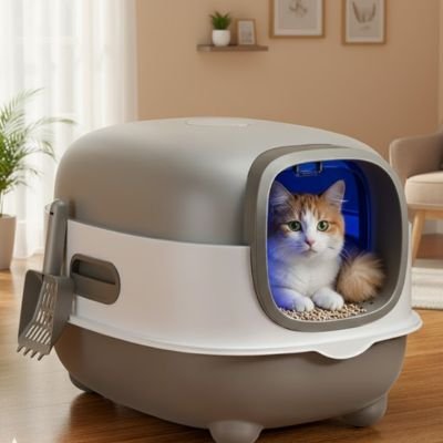 Bac à litière chat | Spacieux anti - odeurs - Miaouland