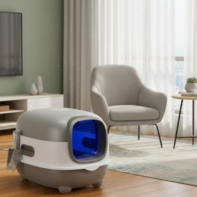 Bac à litière chat | Spacieux anti - odeurs - Miaouland