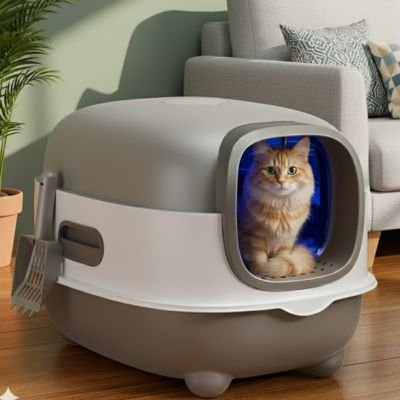 Bac à litière chat | Spacieux anti - odeurs - Miaouland